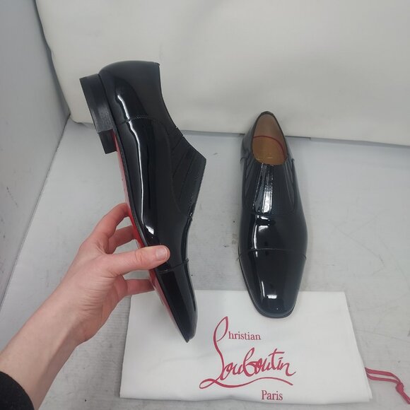 Christian Louboutin Greg on MENS Flat Patent Leather Shoe main image 9